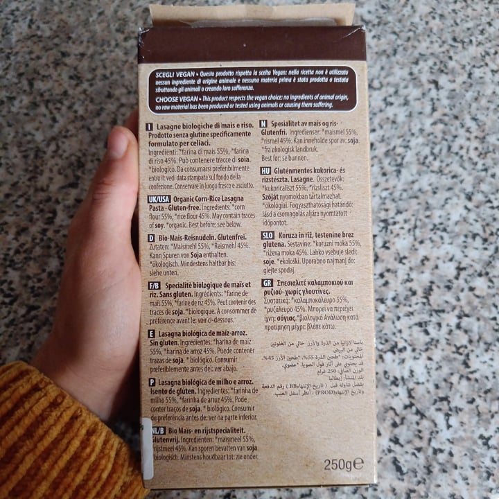 review photo of Probios lasagne di mais e riso italiani senza uova shared by @denisebrus on 09 Nov 2022 - review