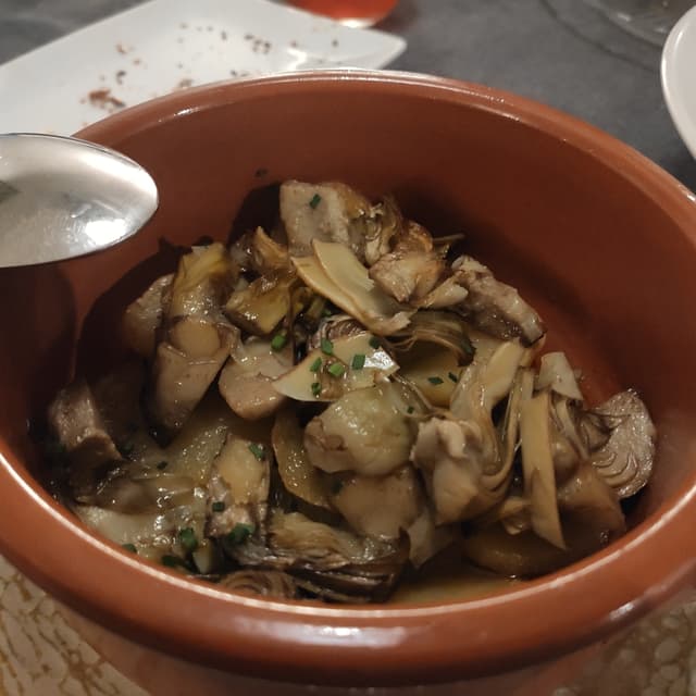Foto do prato “Alcachofas Al Horno”