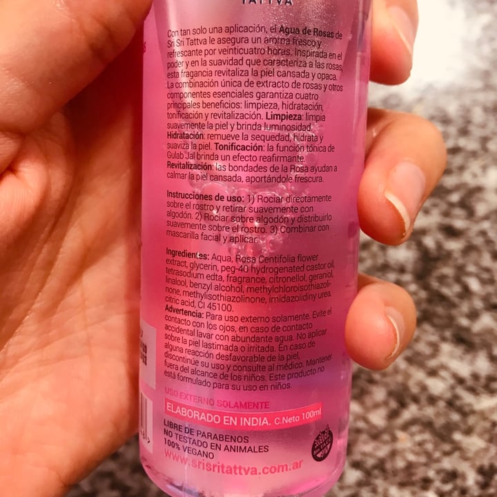 photo of SriSri Tattva Agua de Rosas shared by @emiliaplazaperez on  12 Mar 2021 - review