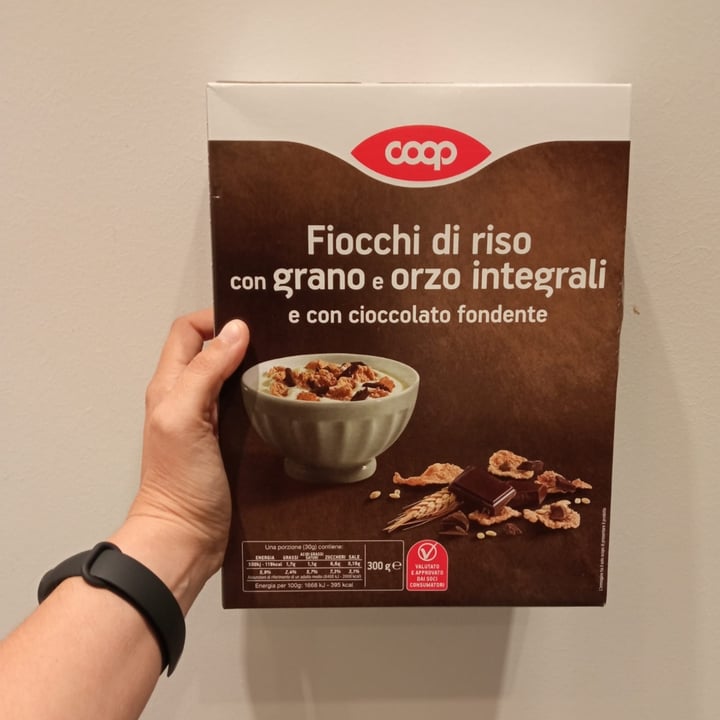 photo of Coop Fiocchi di riso e grano e orzo integrali e con cioccolato fondente shared by @giuliaccia on  24 Oct 2021 - review
