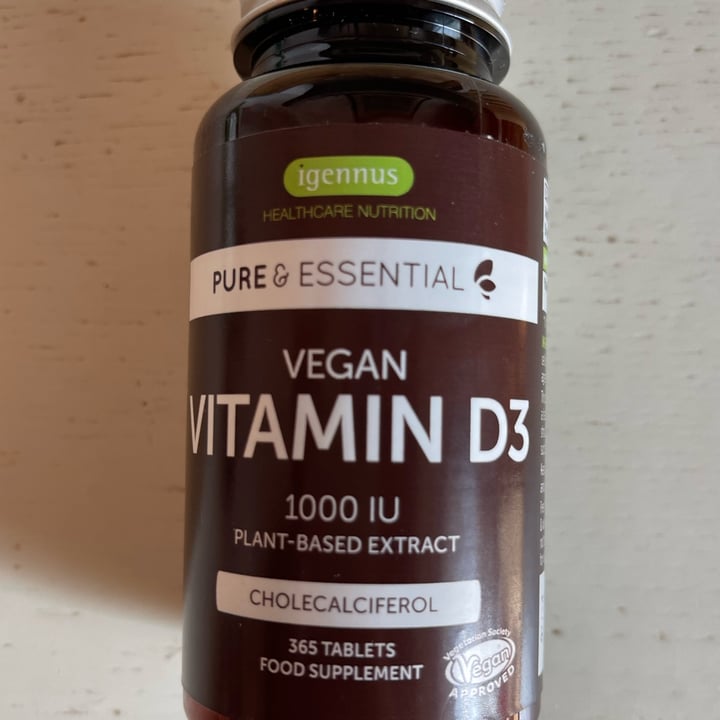 photo of Igennus Pure & Essential Vegan Vitamin D3 1000 IU shared by @teresabarani on  24 Mar 2022 - review