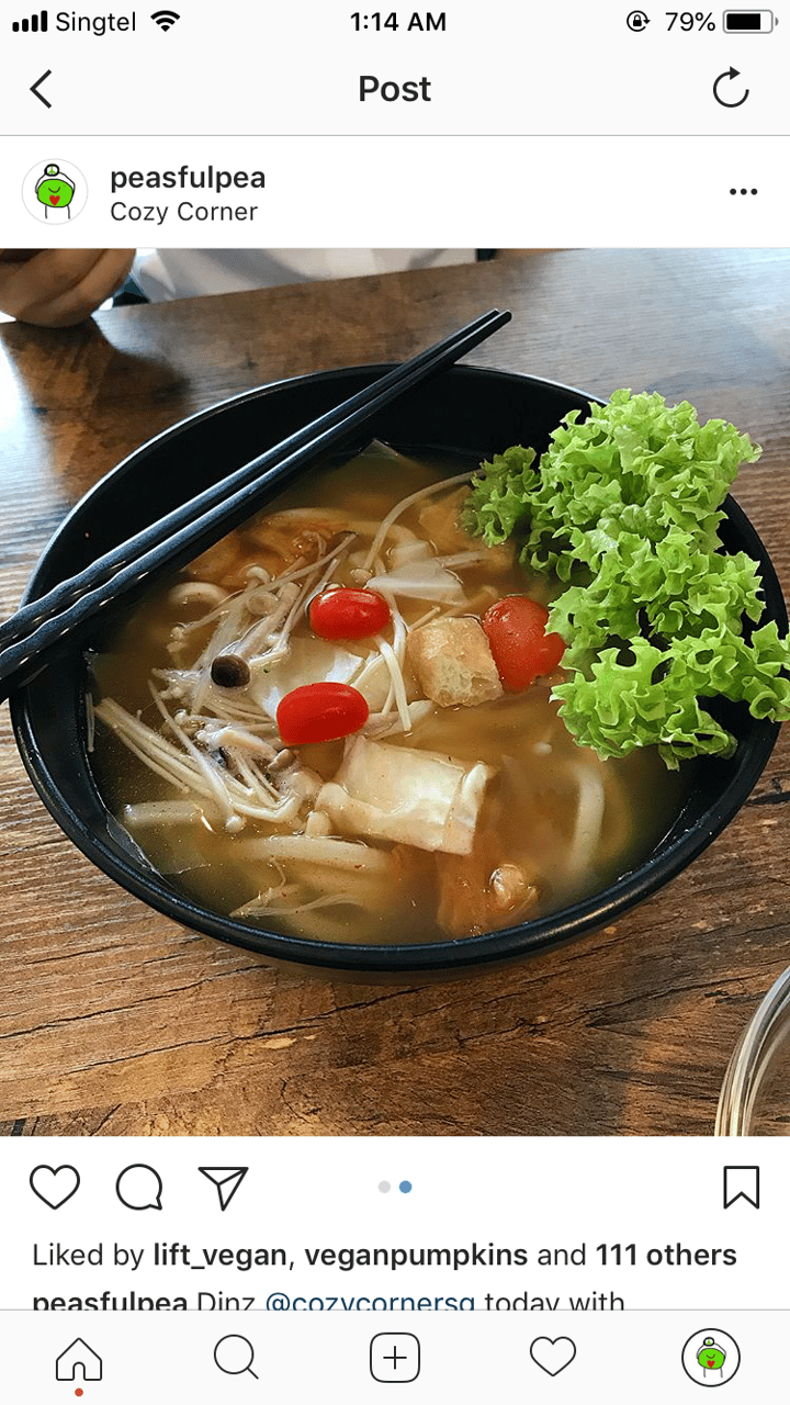 photo of Cozy Corner by NomVnom Kimchi Udon shared by @peasfulpea on  04 Jun 2018 - review