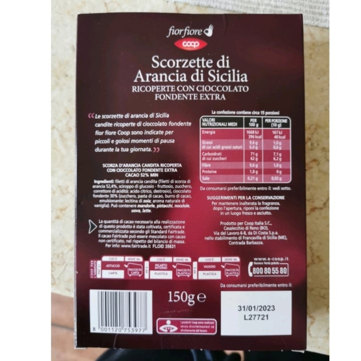 photo of Coop Scorzette di arancia di sicilia shared by @lasavo on  22 Dec 2021 - review