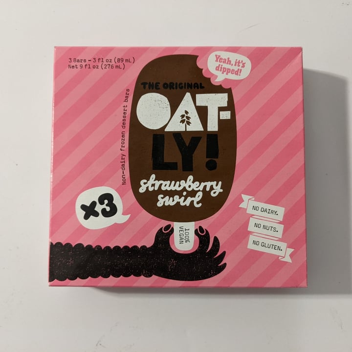 photo of Oatly Strawberry swirl dipped bars shared by @tina360 on  27 Oct 2022 - review