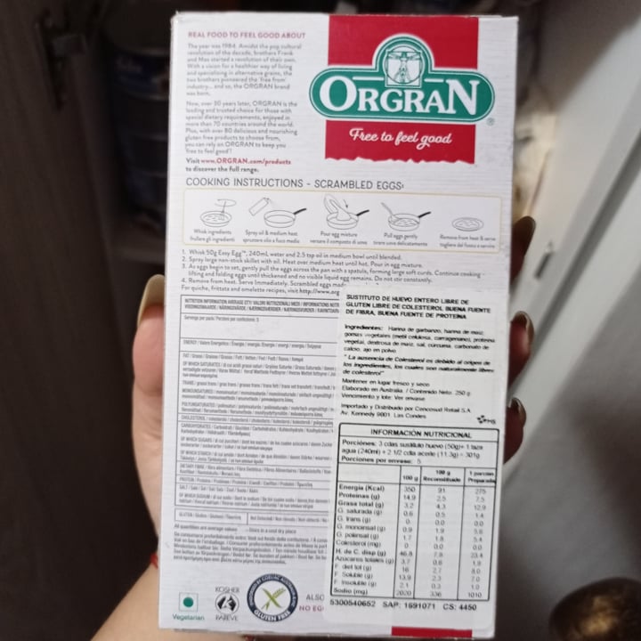photo of Orgran Vegan Easy Egg shared by @rulos on  13 Apr 2021 - review