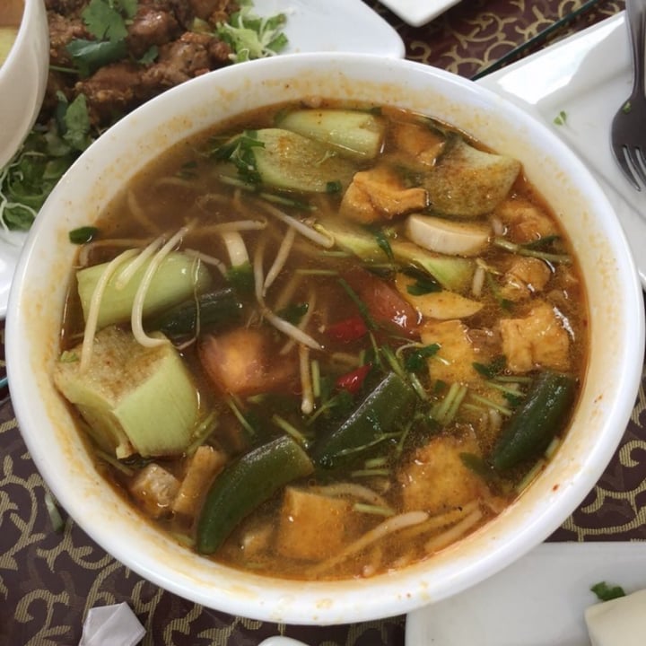 review photo of Bodhi Bowl Com Canh Cong Duc/ Triple Jewels Plate “Hot & sour soup” shared by @squashnguac on 20 Oct 2021 - review