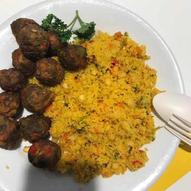 Photo of the dish “Veggie Balls With Couscous”