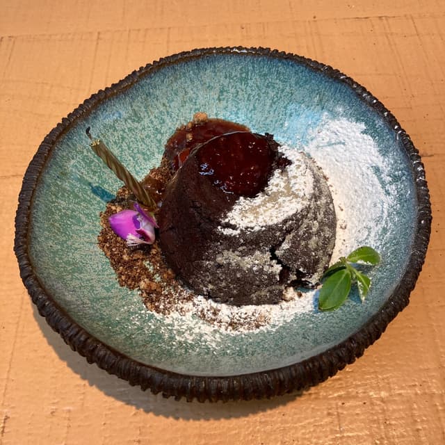 Foto del plato “Volcán De Chocolate”