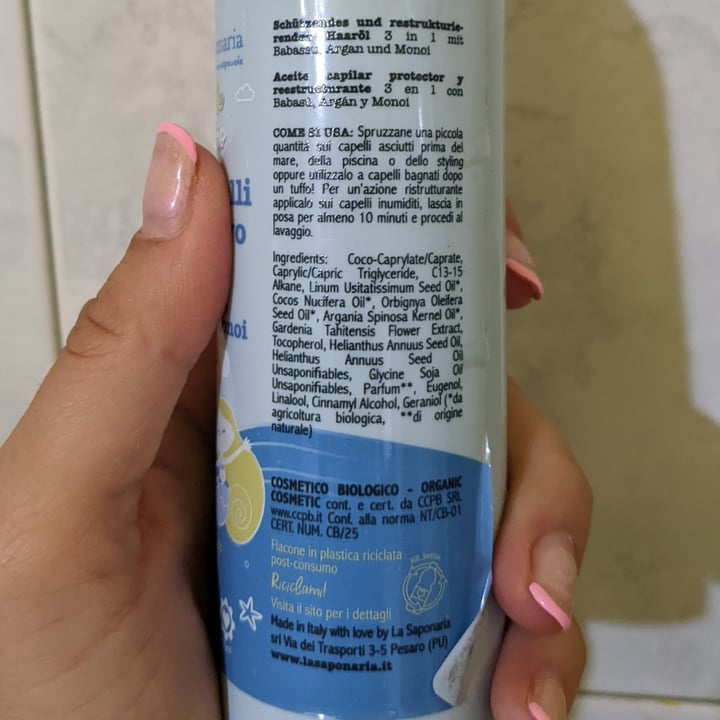 review photo of La Saponaria Olio capelli protettivo 3 in 1 osolebio shared by @holymarta on 18 Sep 2022 - review