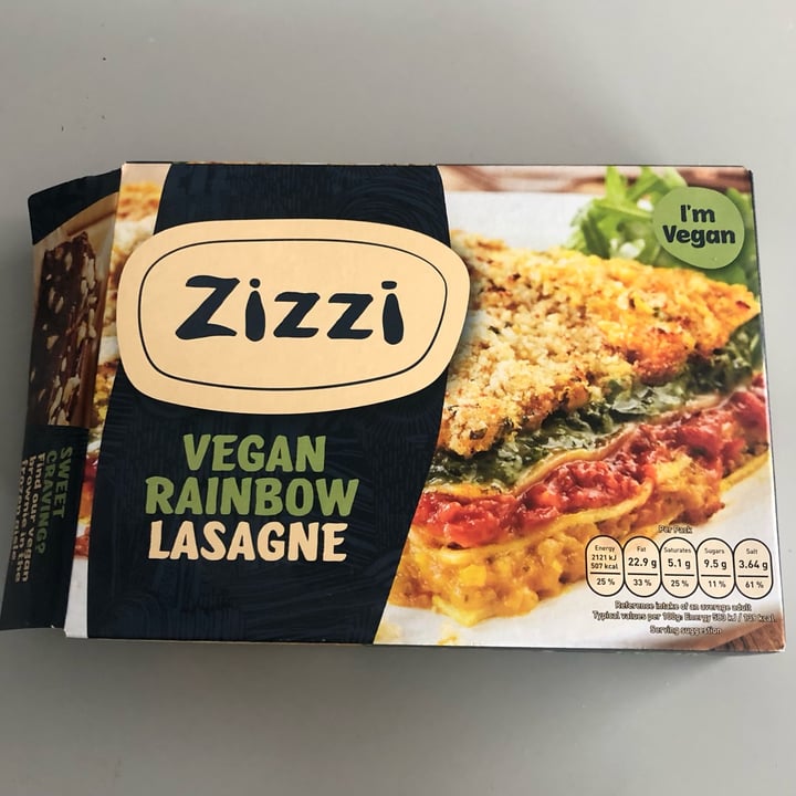photo of Zizzi Vegan rainbow lasagne shared by @esmehart on  30 Sep 2022 - review