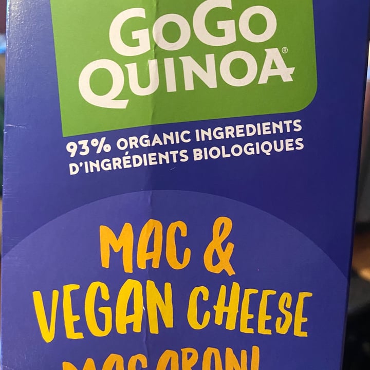 photo of GoGo Quinoa Mac & vegan cheese shared by @shutterbuggirl on  24 Sep 2021 - review