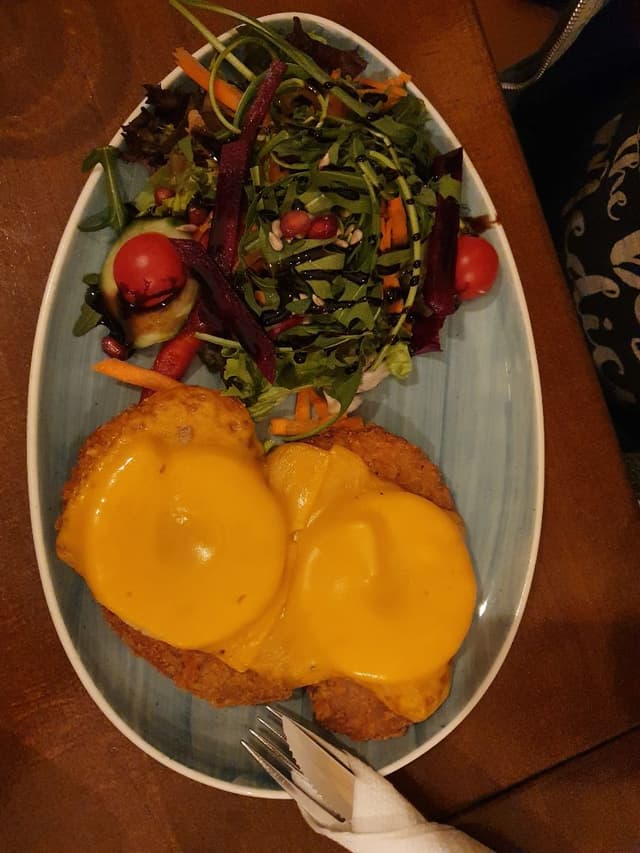Foto do prato “Hawaii-Schnitzel”
