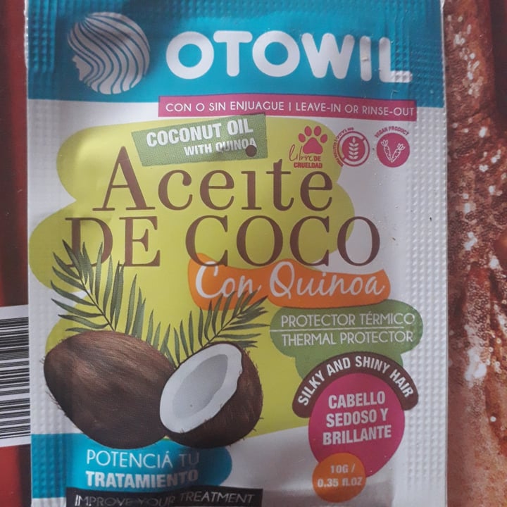 photo of Otowil Aceite de coco con quinoa shared by @elianarodriguez on  28 Jul 2022 - review