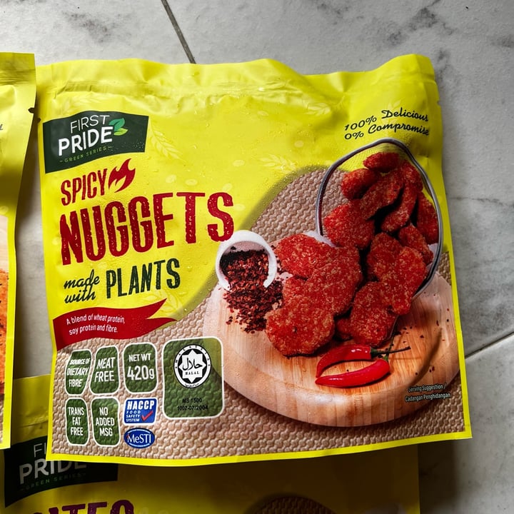 photo of First Pride Green Series Spicy Nuggets (Plant-Based) shared by @consciouscookieee on  29 Dec 2021 - review