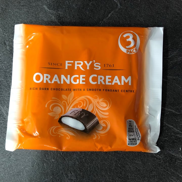 photo of Fry's Chocolate Fry's Orange Cream shared by @edentomlinson on  31 Oct 2020 - review