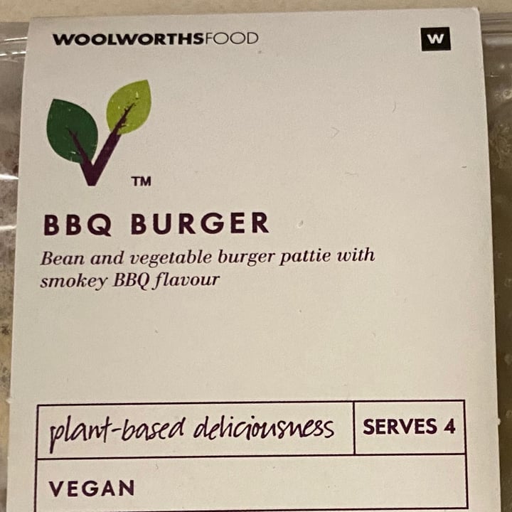 photo of Woolworths Food BBQ burger shared by @plantbasedstorm on  21 Sep 2021 - review