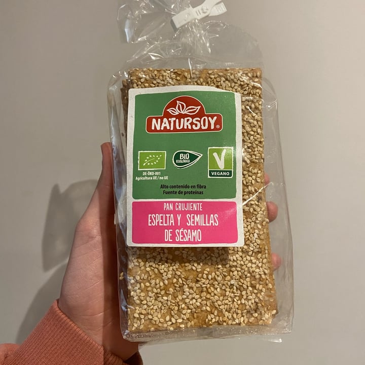 review photo of Natursoy Pan crujiente de espelta y semillas de sesamo shared by @laurarigo on 23 Apr 2022 - review