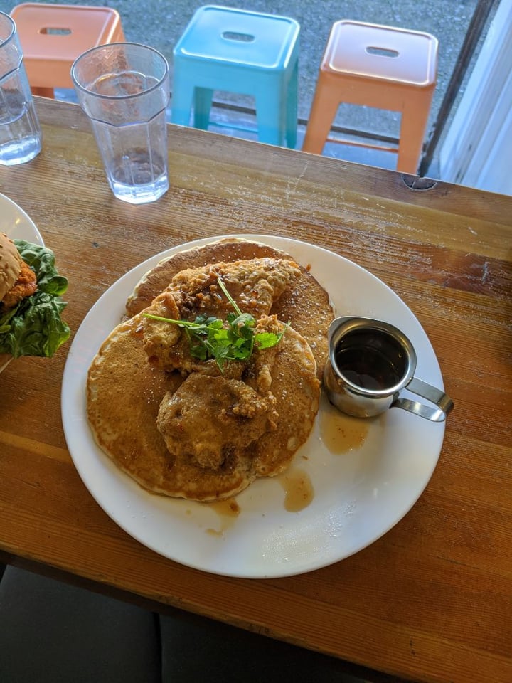 review photo of Fern Cafe and Bakery Vegan pancakes and chickun shared by @kylgh on 12 Feb 2020 - review