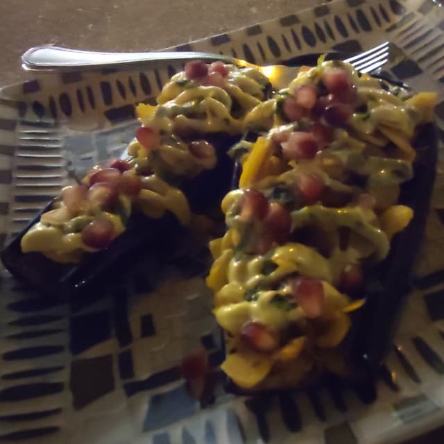 Photo of the dish “Berenjena rellena de almendras”