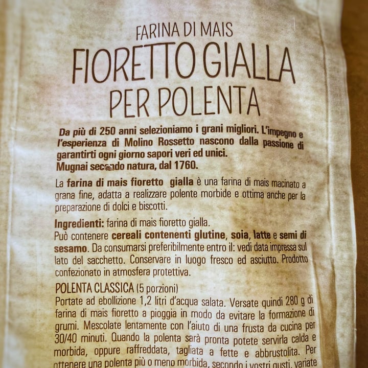 photo of Molino Rossetto Farina di mais per polenta fioretto shared by @federicathewitch on  16 Nov 2022 - review