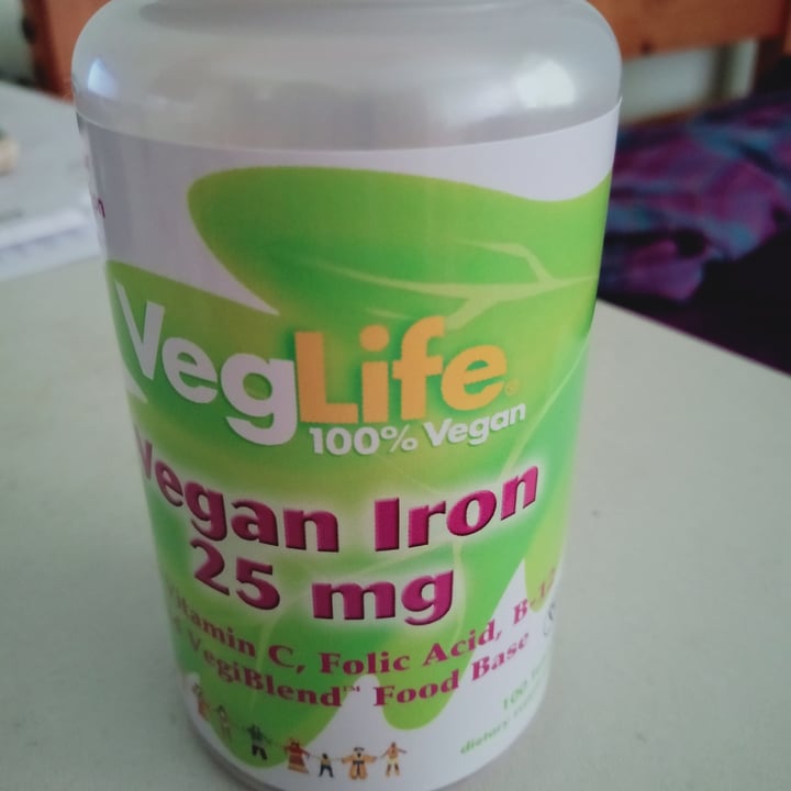 photo of VegLife | Nutraceutical Vegan Iron 25mg shared by @veganspicegirl on  15 Jun 2020 - review