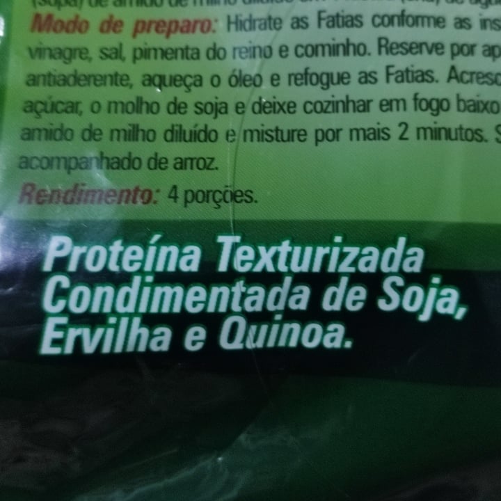 photo of Sora Proteina texturizada de soja, fatia vegetal multigrãos 125g shared by @andreamenasc on  04 May 2022 - review