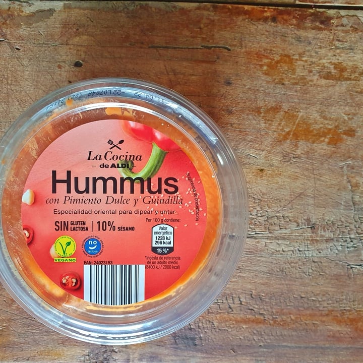 review photo of La Cocina de Aldi Hummus con pimiento dulce y guindilla shared by @sylbee on 27 Mar 2022 - review