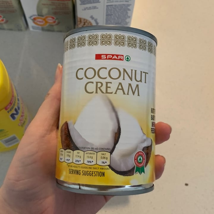 photo of Spar Coconut Cream shared by @theveganstudents on  15 Sep 2021 - review