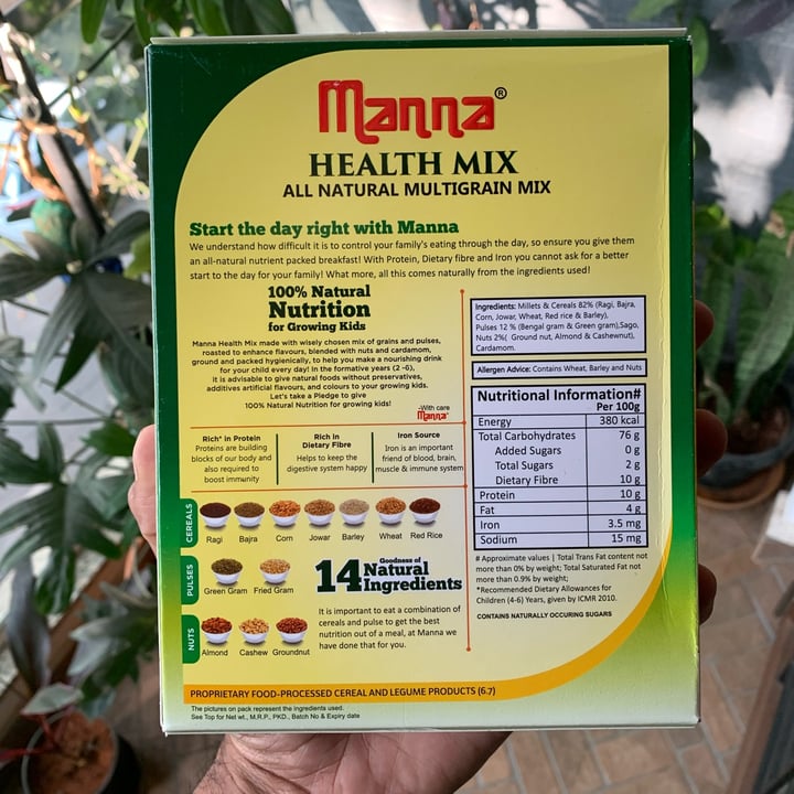 photo of Manna foods Health Mix shared by @pv on  12 Jan 2022 - review