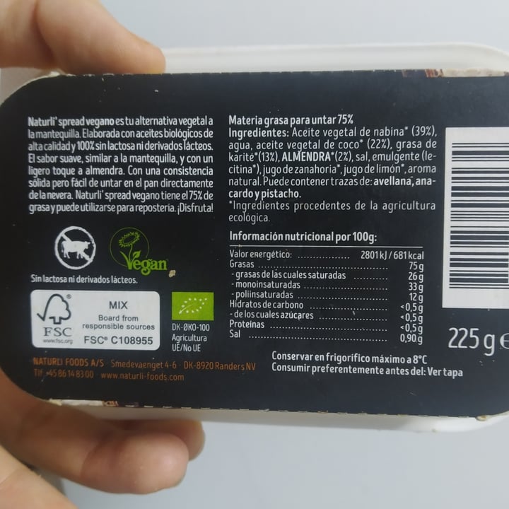 review photo of Naturli' Organic Spread Vegano shared by @livelikevegansss on 09 Oct 2020 - review