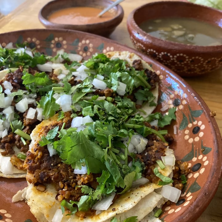 review photo of Tierra Mona Quesadillas Fritas de Chicharrón Y Tacos de Chorizo Y Asada shared by @veganovulgar on 17 Sep 2022 - review