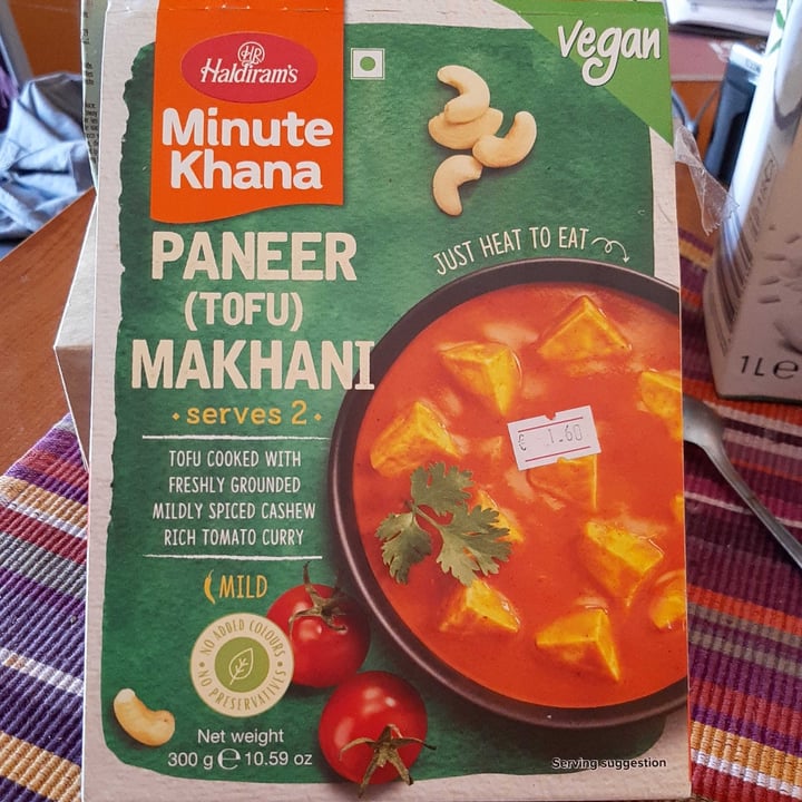 photo of Haldiram’s Paneer Makhani (Tofu) shared by @vegdruid on  02 Jul 2022 - review