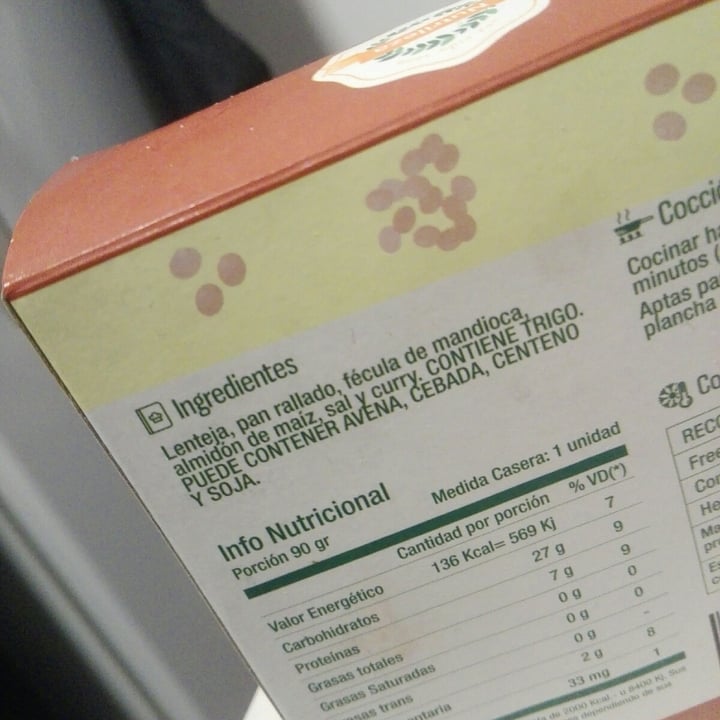 review photo of Nutrileza Hamburguesa Lenteja & Curry shared by @giuseppesommer on 28 Mar 2021 - review