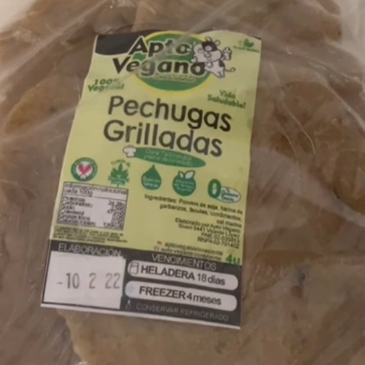 photo of Apto Vegano Consciente Pechuguitas Grilladas shared by @pollyrossetti on  17 Feb 2022 - review