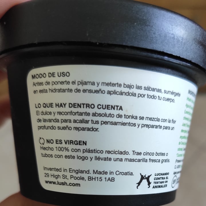 review photo of LUSH Fresh Handmade Cosmetics Sleepy Crema Per Il Corpo shared by @gtarocco on 14 Apr 2021 - review