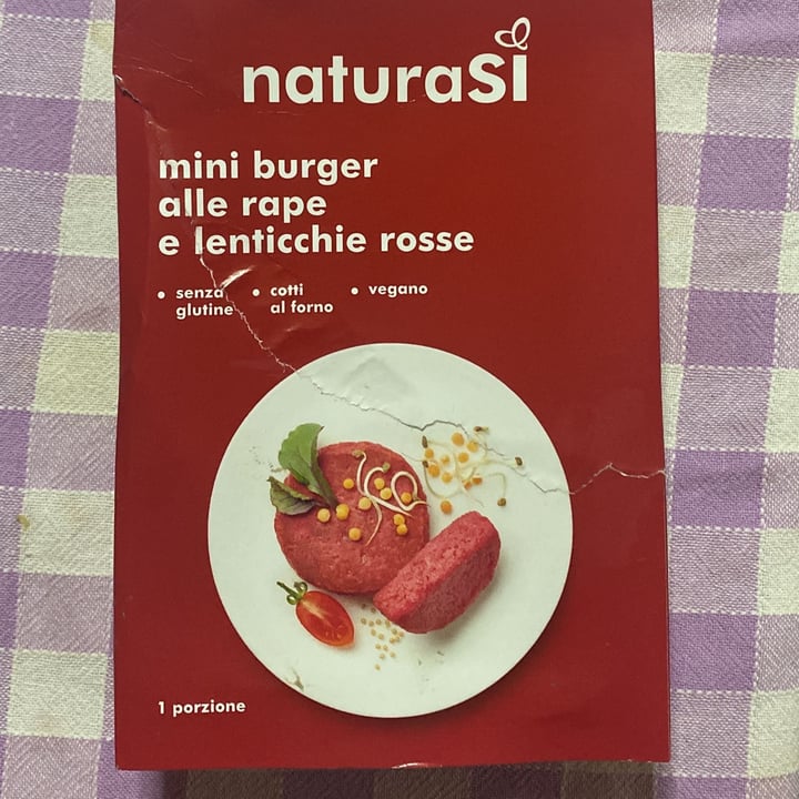 photo of Natura Sì Mini burger Alle Rape E Lenticchie Rosse shared by @alfi on  09 Oct 2022 - review