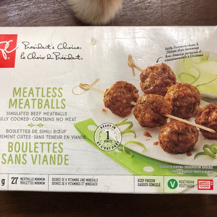 photo of President's Choice Meatless meatballs shared by @wandamac09 on  27 Jun 2021 - review