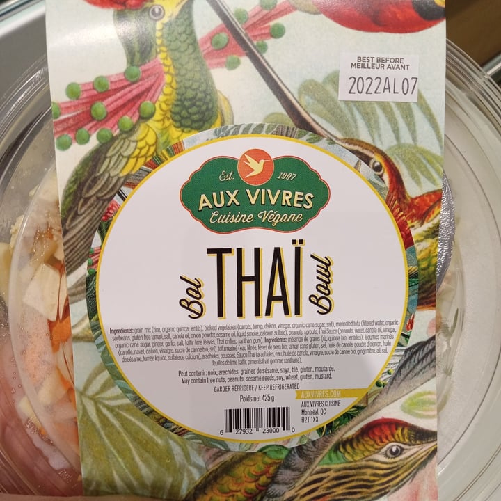 photo of Aux Vivres Plateau Thai bol shared by @barber on  18 Apr 2022 - review