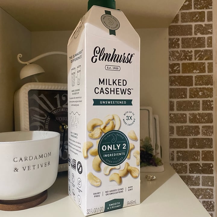 photo of Elmhurst 1925 Milked Cashews Unsweetened shared by @yarilovezzucchini on  26 May 2022 - review