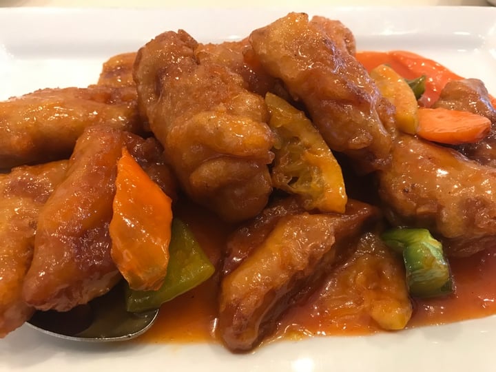 photo of VeGreen Vegetarian Fusion Restaurant Vegan Orange Chicken shared by @tofutrey on  15 Dec 2019 - review