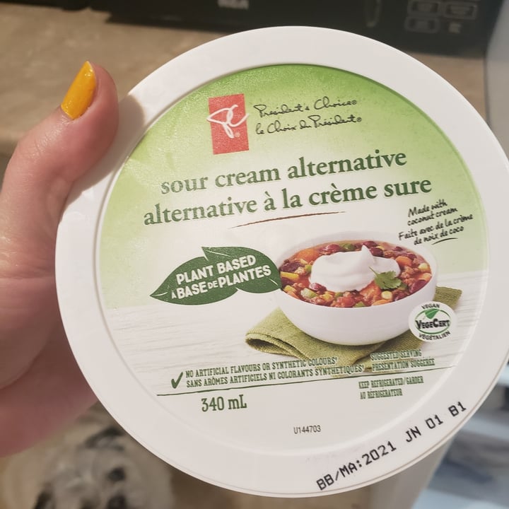 photo of President's Choice Sour cream alternative shared by @morningcoffee on  03 Jun 2021 - review
