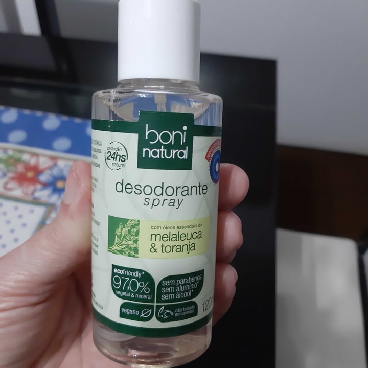 photo of Boni natural Desodorante Spray shared by @sandrafuzetto on  18 Jul 2022 - review
