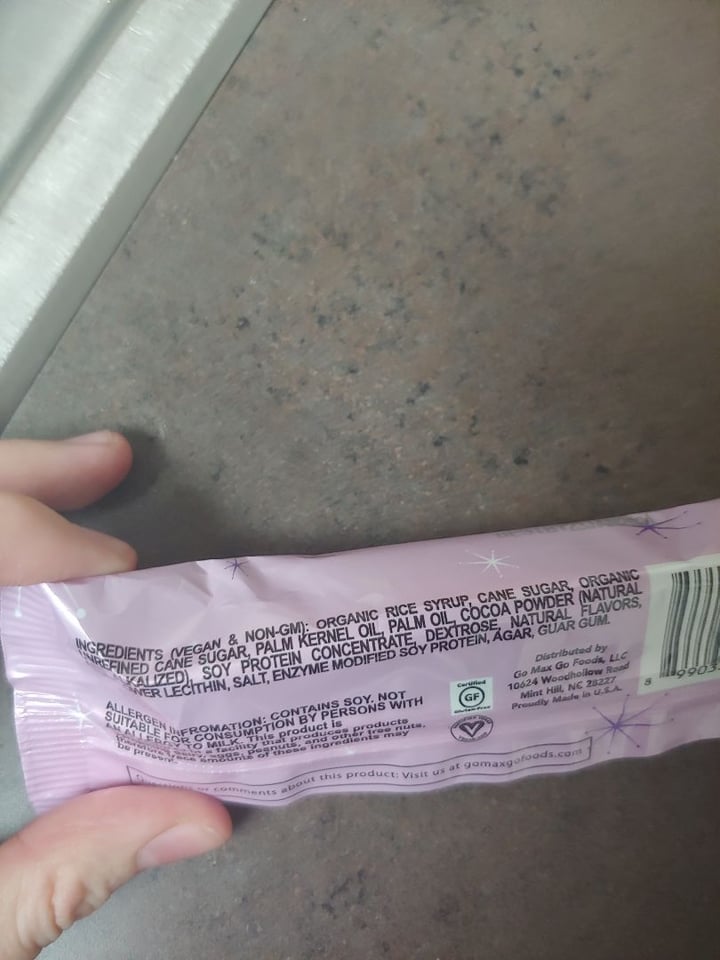 photo of Go Max Go Foods Twilight Candy Bar shared by @vecanter on  28 Jan 2020 - review