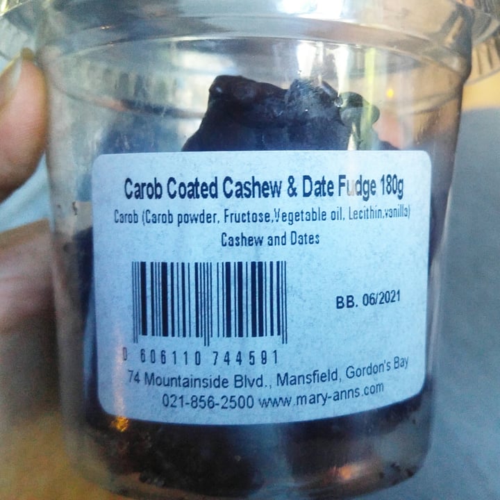 photo of Mary-Ann’s Carob-coated Cashew & Date Fudge shared by @natanya on  21 Mar 2021 - review