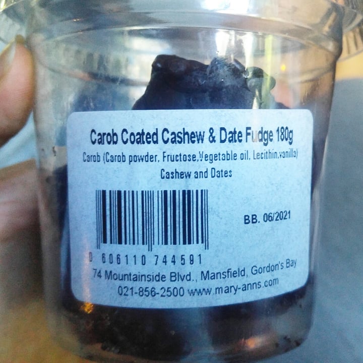 review photo of Mary-Ann’s Carob-coated Cashew & Date Fudge shared by @natanya on 21 Mar 2021 - review