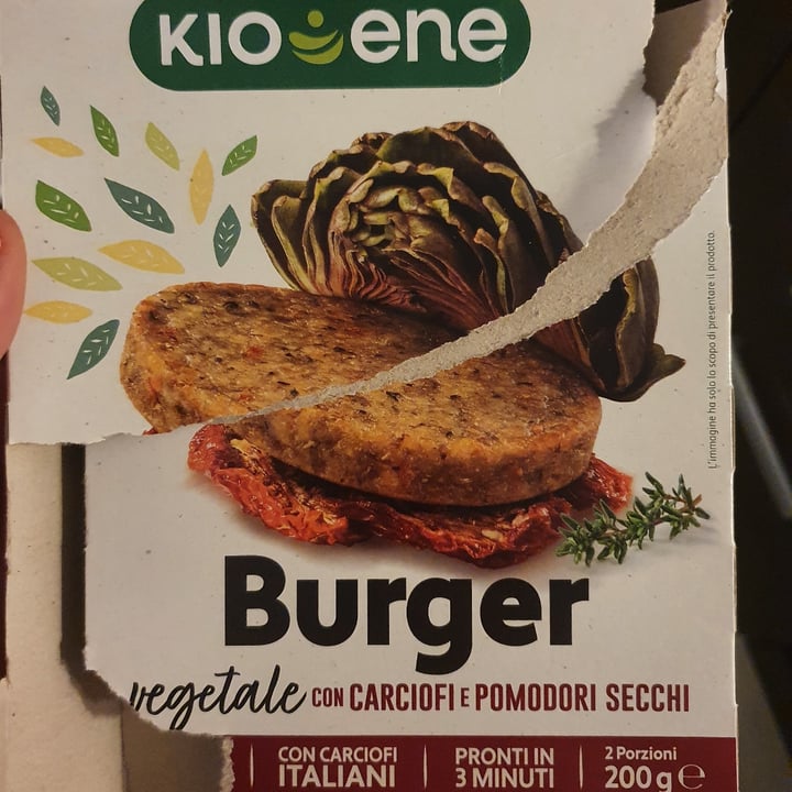 photo of Kioene Burger ai carciofi e pomodori secchi shared by @vegano-emergente on  11 Jul 2022 - review