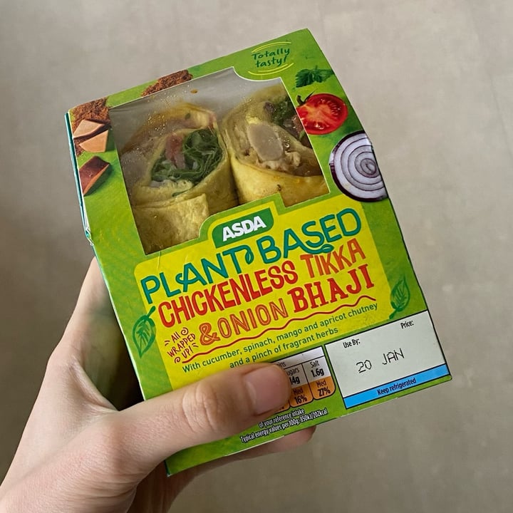 review photo of ASDA Chickenless Tikka & Onion Bhaji Wrap shared by @rosiesargeant on 24 Jan 2022 - review