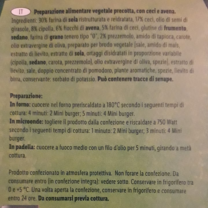 review photo of Vemondo Mini Burger Con Ceci e Avena shared by @giuliaval on 15 Jun 2022 - review