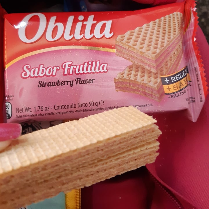 photo of Oblita Obleas sabor frutilla shared by @errederisa on  01 Sep 2022 - review