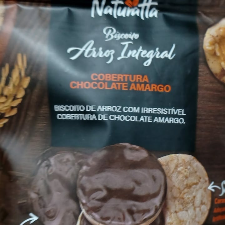 photo of Naturatta Biscoite de arroz integral com chocolate amargo shared by @michelleciascavegan on  06 Mar 2022 - review